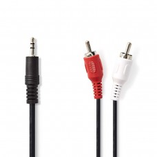 Laidas 3.5mm stereo - 2RCA (K-K) 5m Nedis 